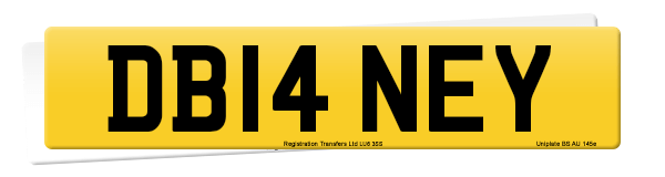 Registration number DB14 NEY